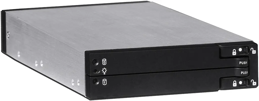 Modul 2xHDD 2.5" 9,5mm SAS/SATA 12G hotswap în compartiment 1x3,5"