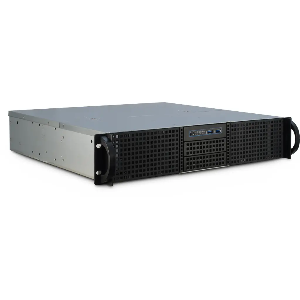 upto ATX MB, 4x 5.25"" external, 8x 3.5" internal, 3x 2.5" internal, 2x Frount USB 3.0, 2x 80mm FANs, 89 x 482 x 438mm, 2U-20240