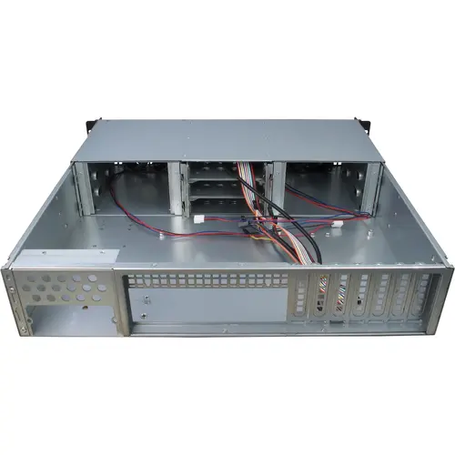 upto ATX MB, 4x 5.25"" external, 8x 3.5" internal, 3x 2.5" internal, 2x Frount USB 3.0, 2x 80mm FANs, 89 x 482 x 438mm, 2U-20240 - image 1