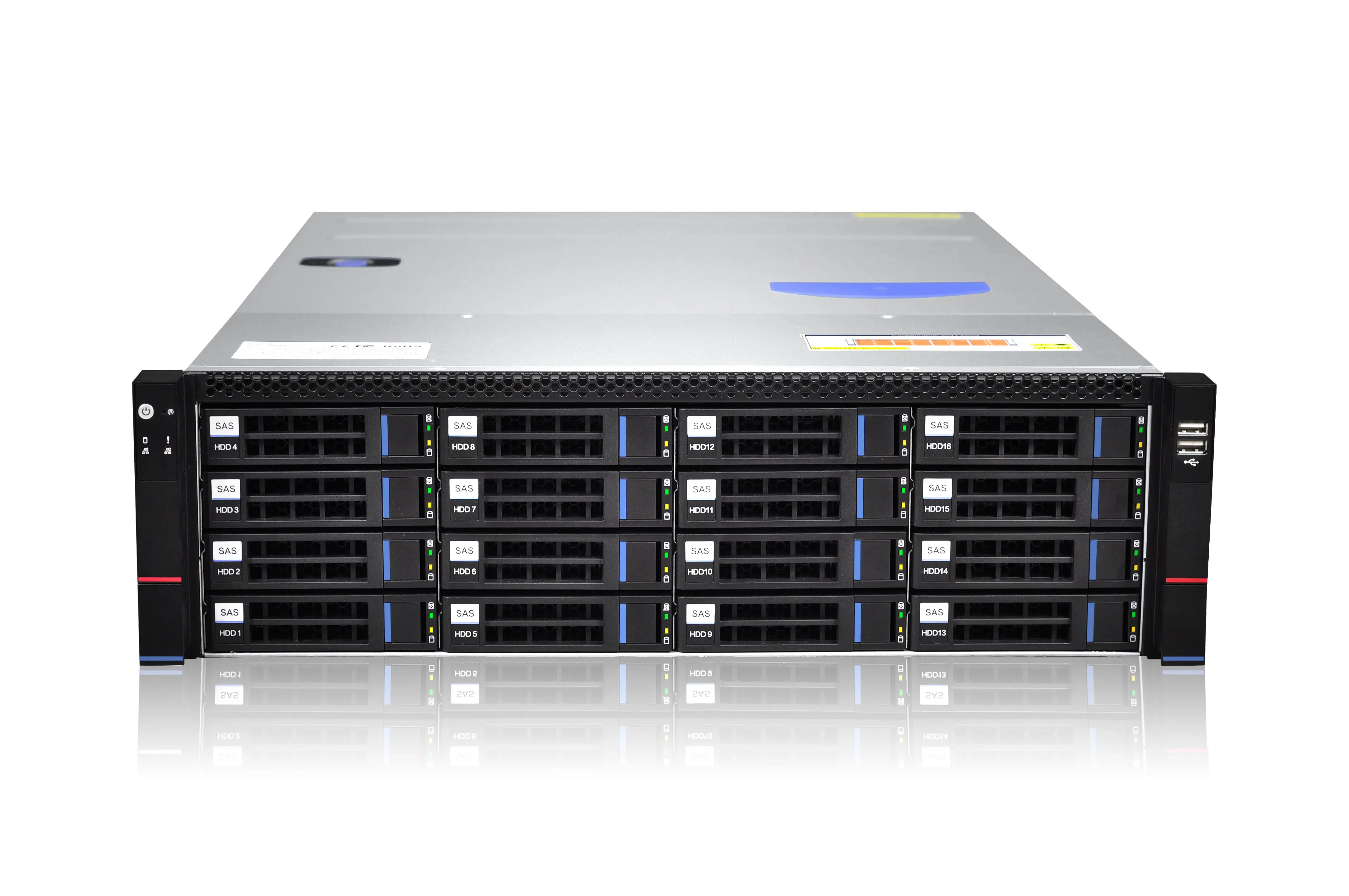 Κουτί 3U rack eATX 12"x13", 16x θέσεις 3.5"/2.5" hotswap SAS/SATA HDD, backplane 12Gb με expander, 2x κλουβί 2.5" HDD hotswap, 2x 2.5" non-hotswap