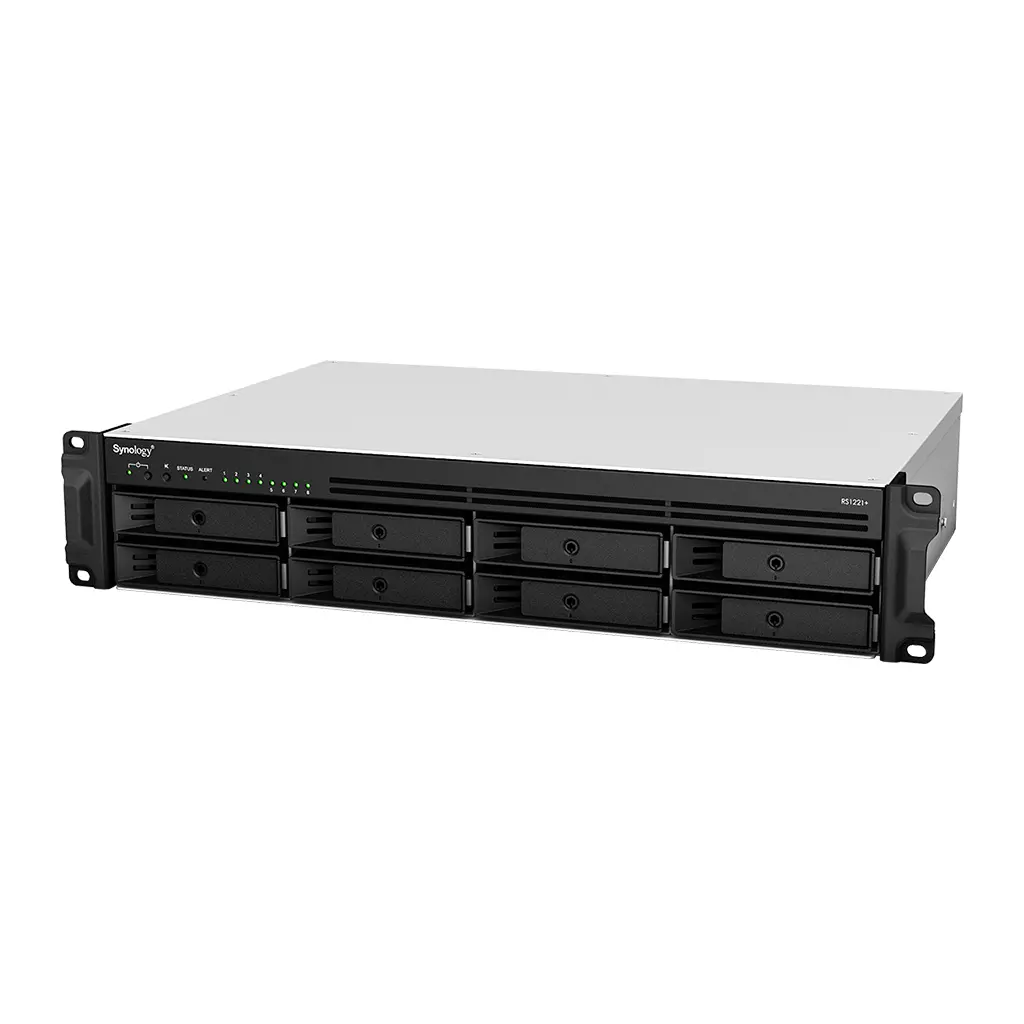 12-bay Synology NAS Server for Small and Medium Business( 8 bays on base, expandable to 12 with RX418), Rackmount RS1221+