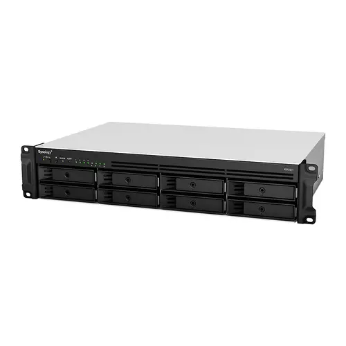 NAS Server Synology 12 θέσεων για μικρές και μεσαίες επιχειρήσεις (8 θέσεις στη βάση, επεκτάσιμο έως 12 με RX418), Rackmount RS1221+ - 1