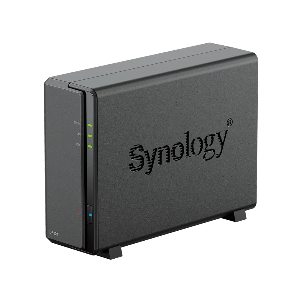 Διακομιστής NAS Synology 1 θέσης για μικρές επιχειρήσεις και ομάδες εργασίας, DS124