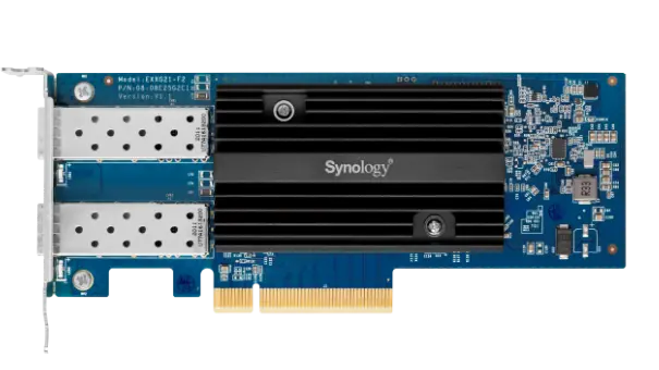 10 Gigabit dual SFP+ port PCIe 3.0 x8 adapter for Synology NAS servers, E10G21-F2