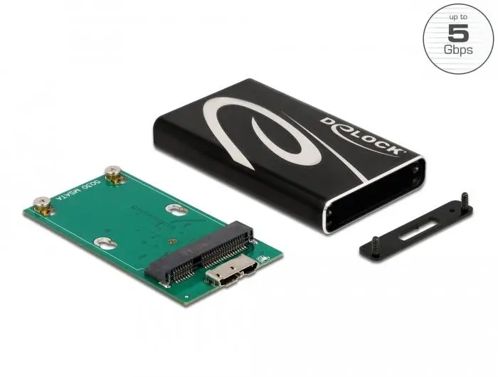 Външно чекмедже Delock 42006, За mSATA SSD, USB - image 1