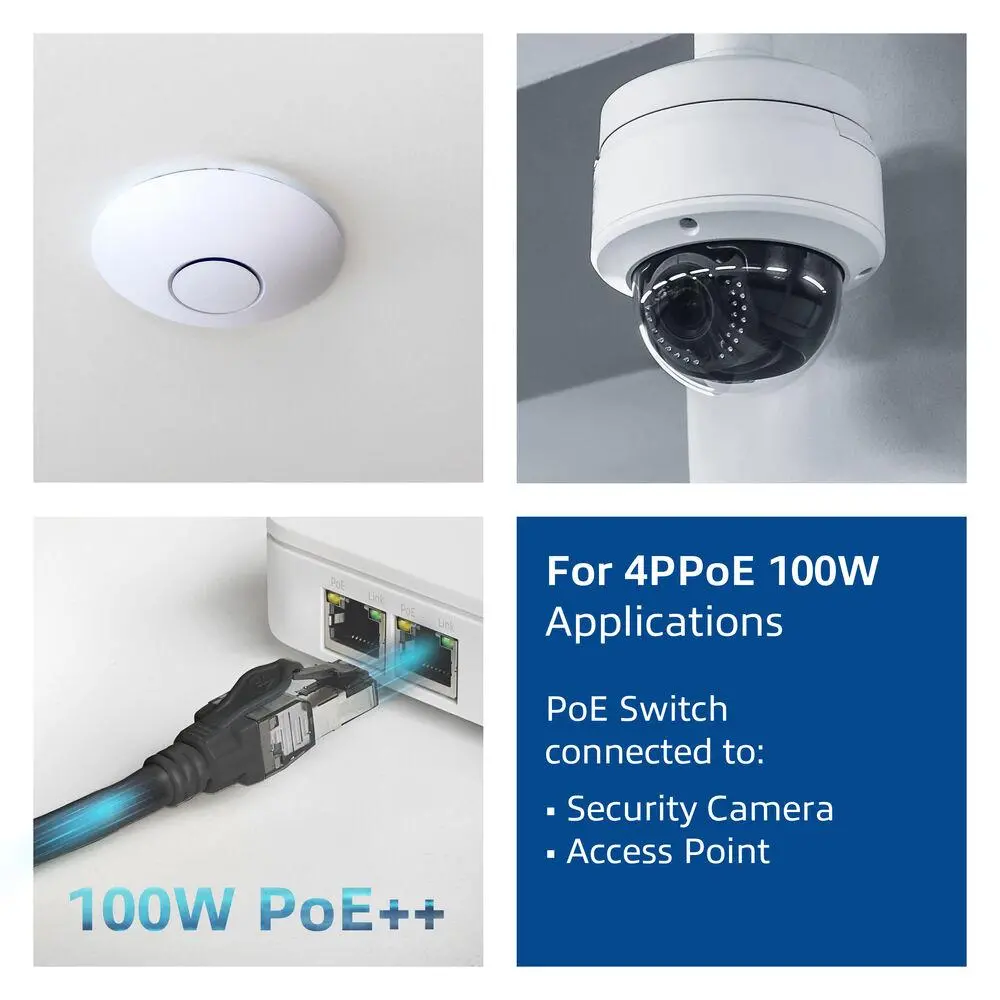 Cablu patch de rețea ACT S/FTP, CAT6A IDC 4PPoE/PoE++100W LZSH, 1.5 m - image 2