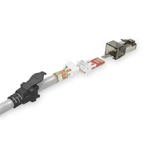 Cablu patch de rețea ACT S/FTP, CAT6A IDC 4PPoe/PoE++100W LZSH, 3.0 m - 8