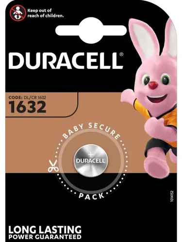 Baterie rotundă DURACELL CR-1632, 3V, cu litiu - 1