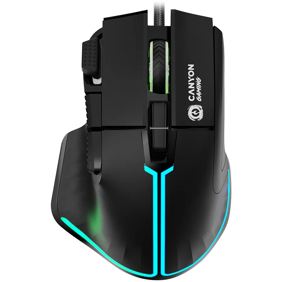 Mouse CANYON Fortnax GM-636 RGB, 9 butoane, cu fir, negru
