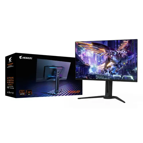 Гейминг монитор GIGABYTE AORUS FO32U2P, 31.5" QD-OLED, 4K UHD, 240Hz, 0.03ms, DP 2.1 UHBR20, Vesa ClearMR 13000, HDR 400, KVM - image 11