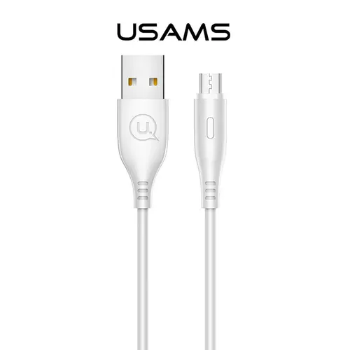 Cablu Usams U18 Round Micro USB 1m, alb - 1