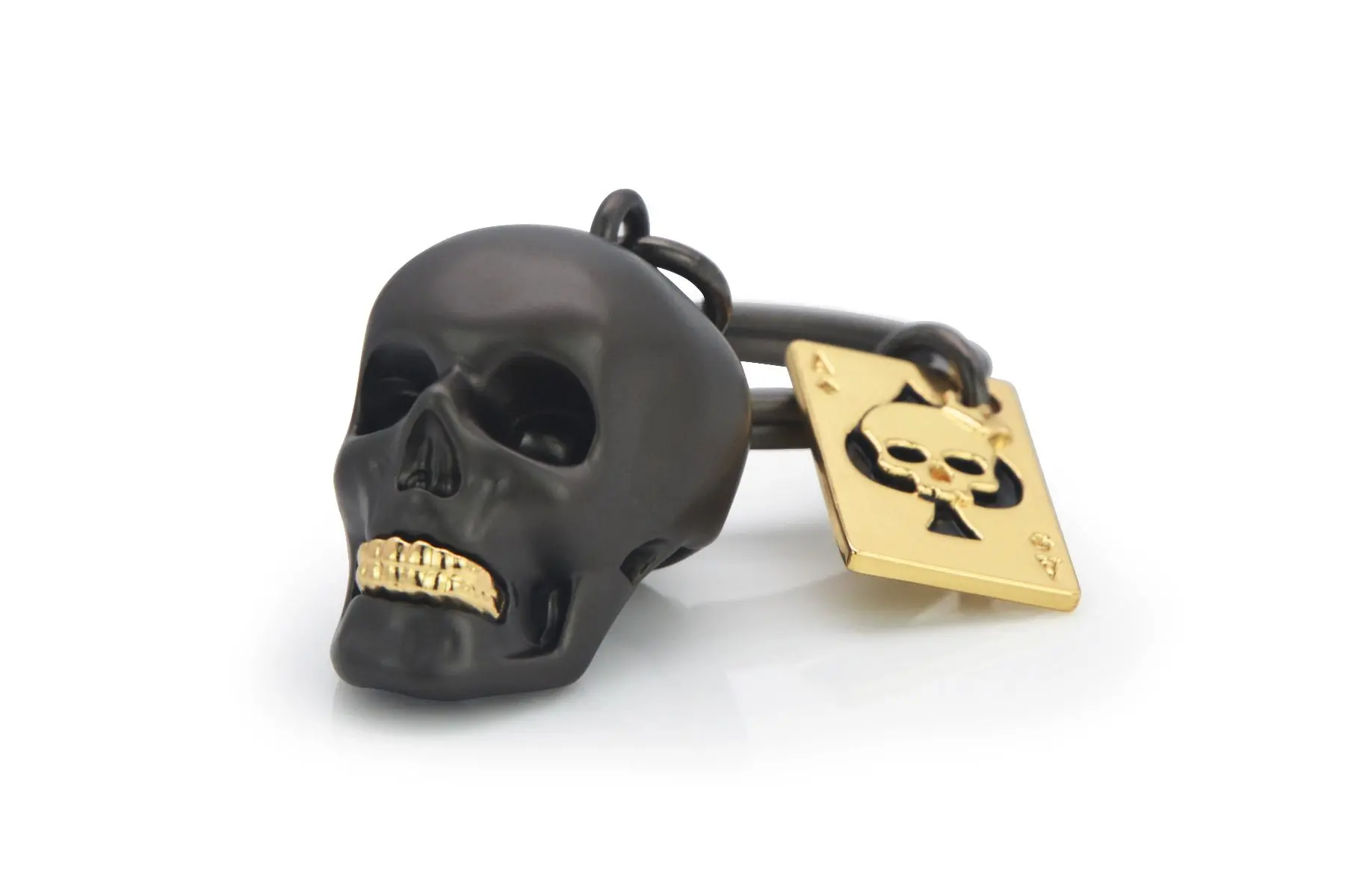 Ключодържател Metalmorphose, BLACK SKULL with playing card