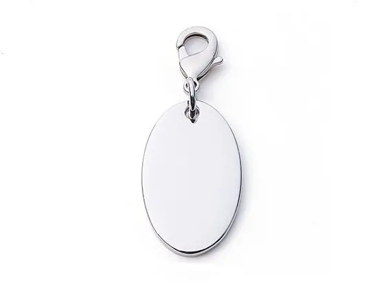 Medalion pentru gravare Metalmorphose, oval Shiny Chrome