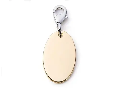 Medalion pentru gravare Metalmorphose, oval Shiny gold - 1