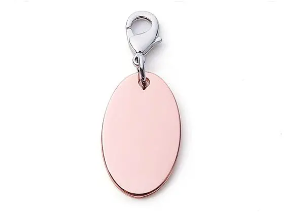 Medalion pentru gravare Metalmorphose, oval Shiny rose gold