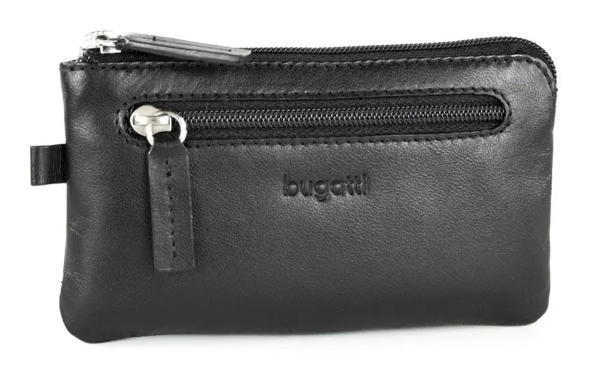 Husă din piele pentru chei Bugatti Primo, negru