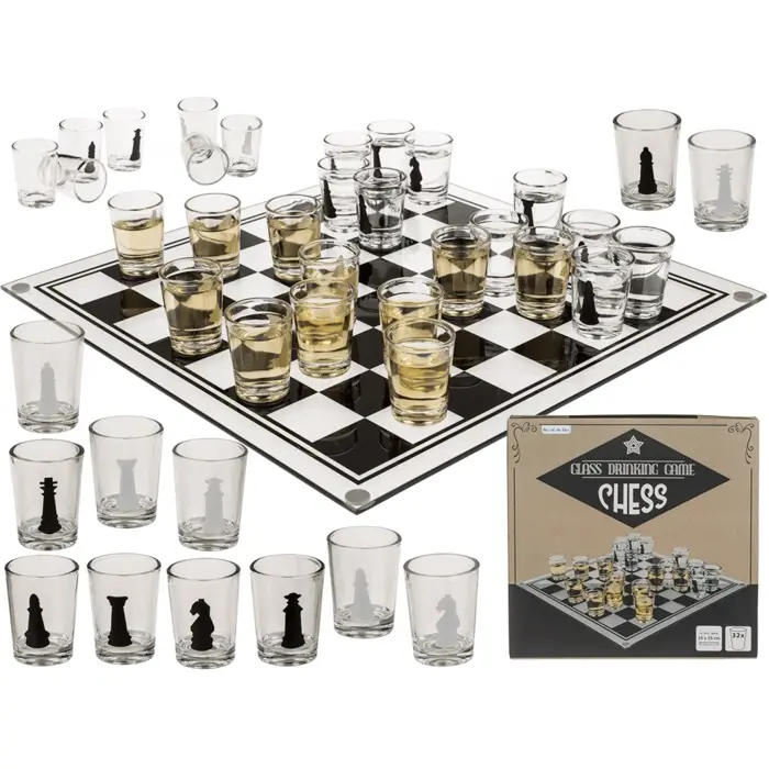 Joc de societate Chess Glass Drinking Game - șah
