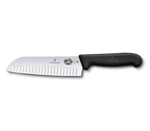 Cuțit de bucătărie Victorinox Fibrox Santoku Knife, 170 mm, negru - 1
