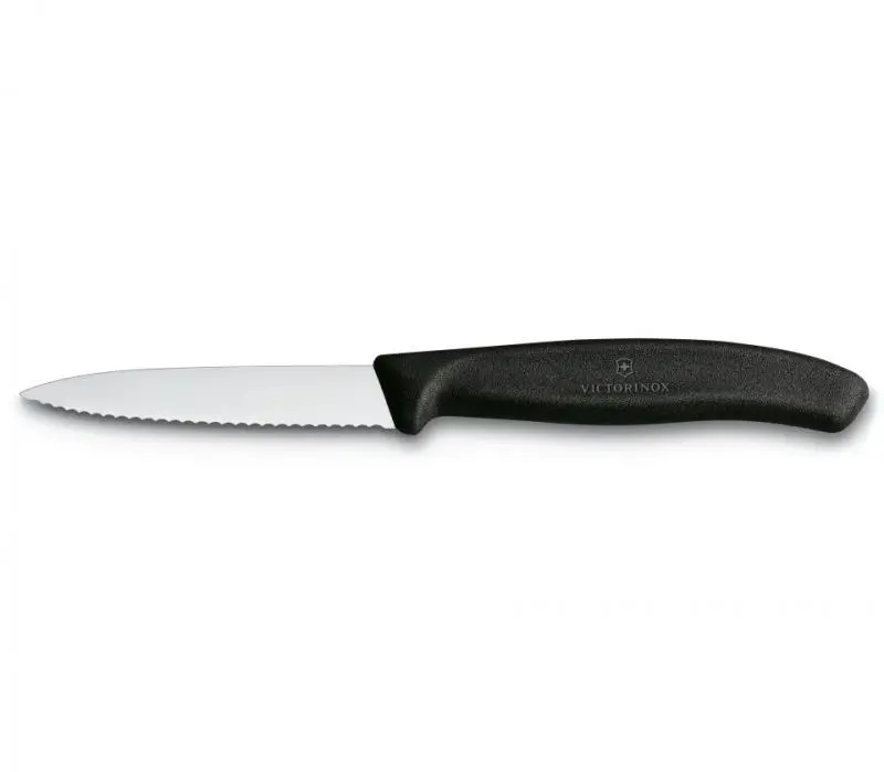 Μαχαίρι φρούτων Swiss Classic 10cm, οδοντωτό, μαύρο