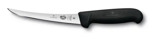 Cuțit de bucătărie Victorinox Fibrox pentru dezosare, lamă curbată și flexibilă, 150 mm, negru - 1