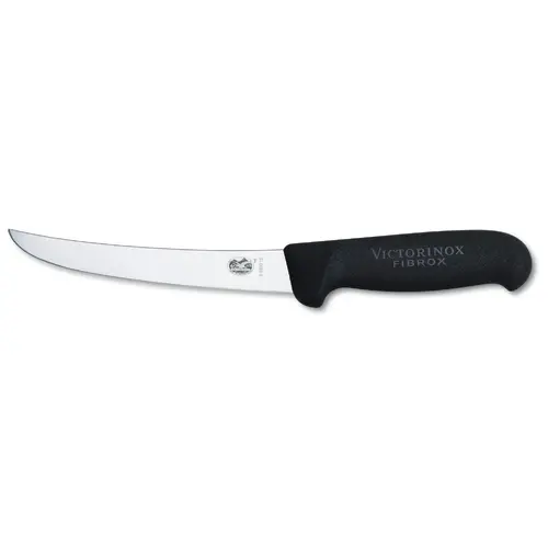Cuțit de bucătărie Victorinox Fibrox pentru dezosare, lamă curbată, 150 mm, negru - 1