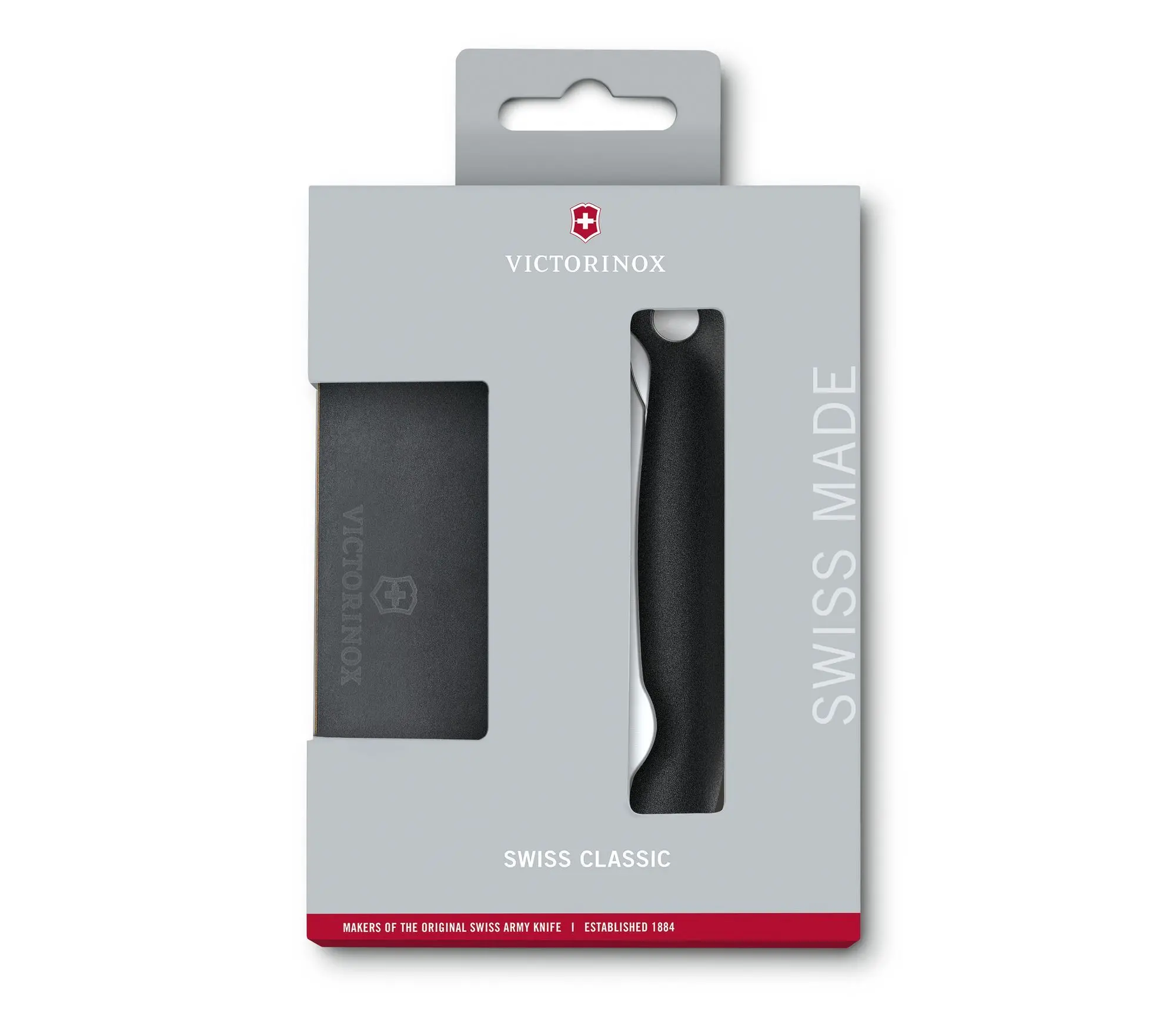Set Victorinox Swiss Classic, cuțit de bucătărie pliabil și tocător, negru