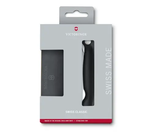 Комплект Victorinox Swiss Classic, кухненски сгъваем нож и дъска за рязане, черен