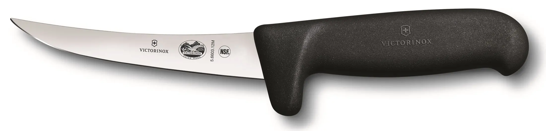 Κουζινομάχαιρο Victorinox Fibrox για ξεκοκάλισμα, καμπύλη λεπίδα, 120 mm, μαύρο