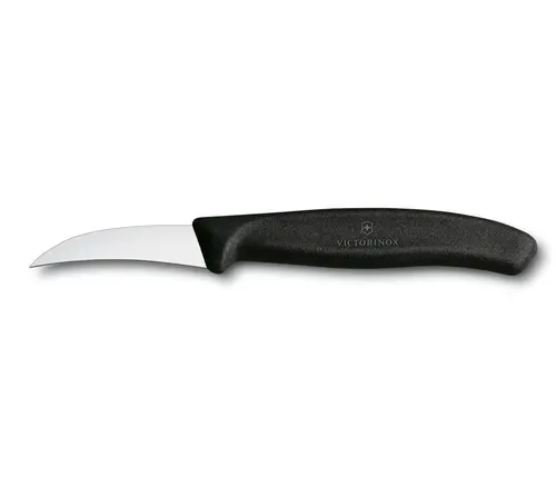 Cuțit de bucătărie Victorinox Swiss Classic pentru modelare, lamă curbată 60 mm, negru - 1