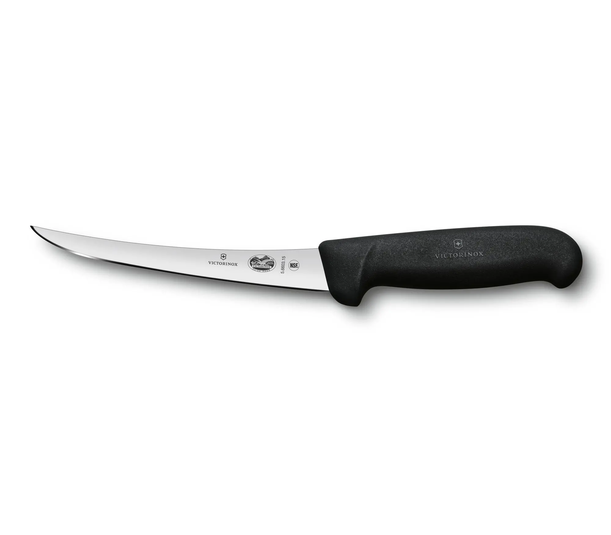 Κουζινομάχαιρο Victorinox Fibrox για ξεκοκκάλισμα, καμπύλη λεπίδα, 150 mm, μαύρο
