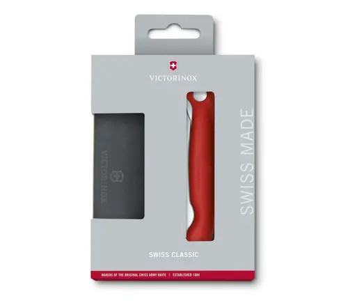 Σετ Victorinox Swiss Classic, πτυσσόμενο κουζινομάχαιρο και ξύλο κοπής, κόκκινο - 1