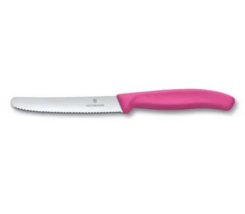 Нож за домати  Victorinox Swiss Classic 11 см., назъбено острие, розов