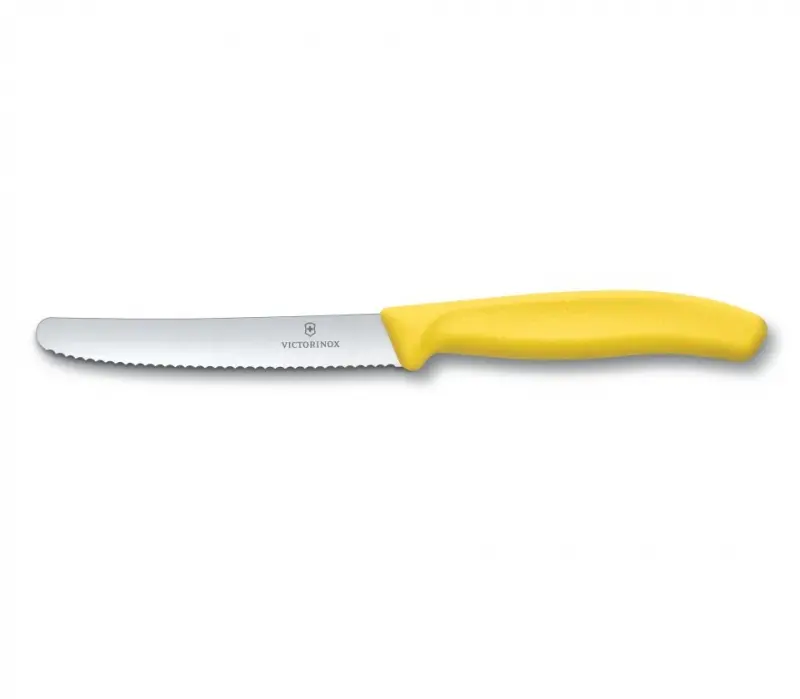 Μαχαίρι για ντομάτες Victorinox Swiss Classic 11 cm, δοντωτή λεπίδα, κίτρινο