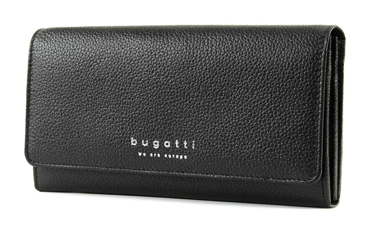 Portofel din piele Bugatti Linda Continetal, pentru femei, negru