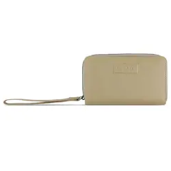 Дамски кожен портфейл Bugatti Elsa Zip Wallet, бежов