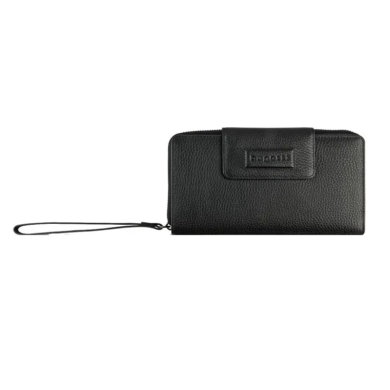Γυναικείο δερμάτινο πορτοφόλι Bugatti Elsa Long Zip Wallet, μαύρο