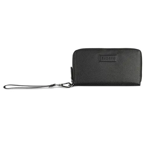 Дамски кожен портфейл Bugatti Elsa Long Double Zip Wallet, черен