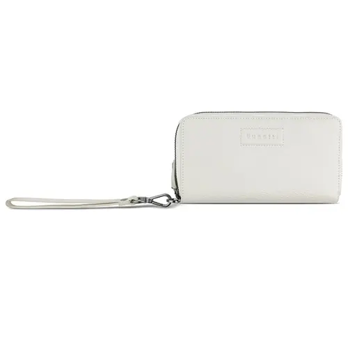 Дамски кожен портфейл Bugatti Elsa Long Double Zip Wallet, бял
