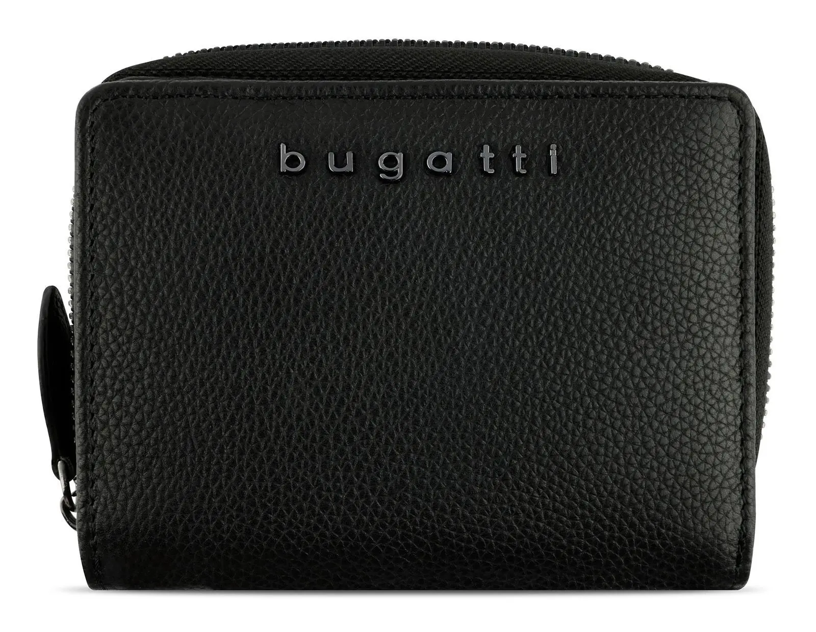 Дамски кожен портфейл Bugatti Bella Ladies Zip Wallet, RFID защита, черен