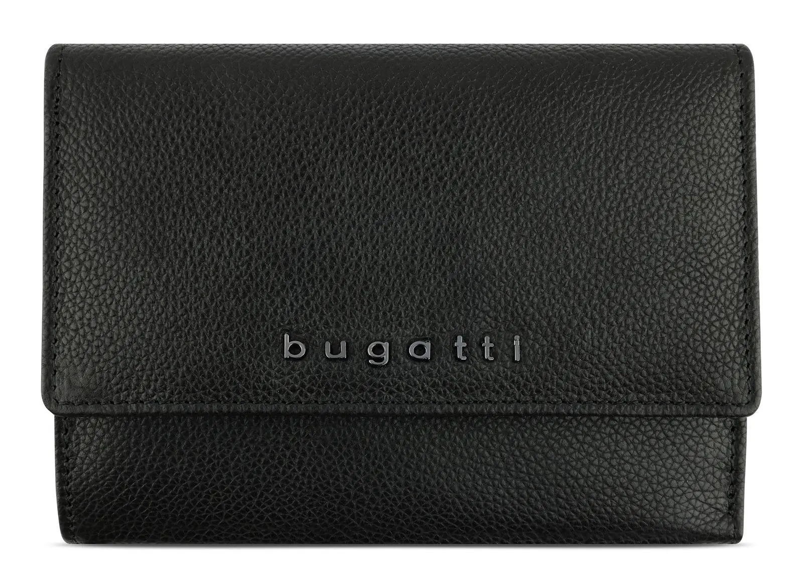 Γυναικείο δερμάτινο πορτοφόλι Bugatti Bella Ladies Flip Wallet, προστασία RFID, μαύρο