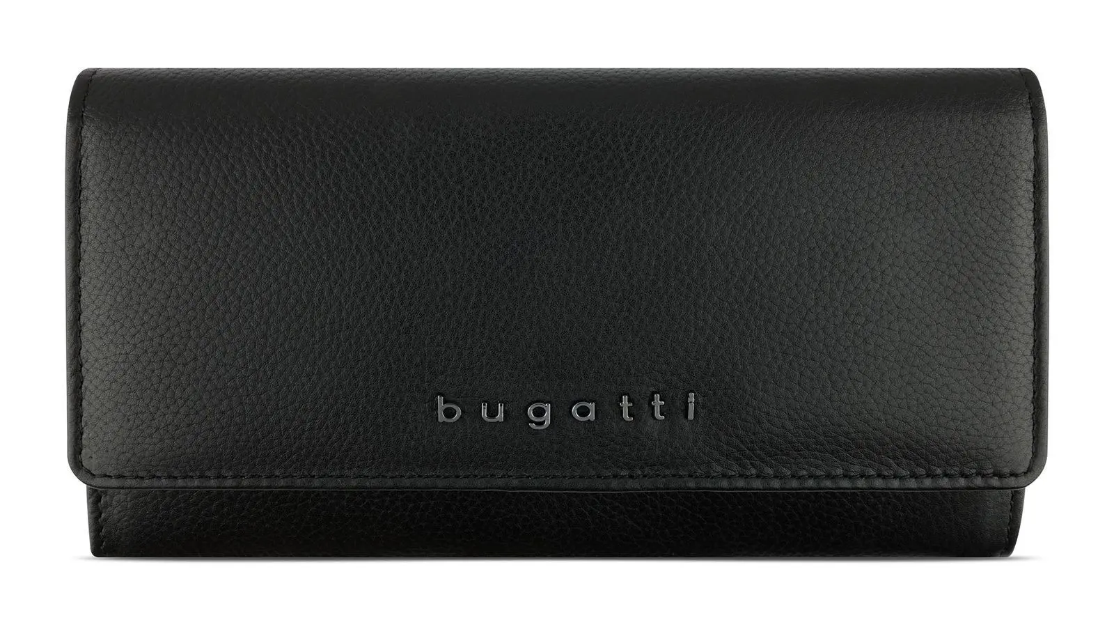 Γυναικείο δερμάτινο πορτοφόλι Bugatti Bella Ladies Flip Long Wallet, προστασία RFID, μαύρο