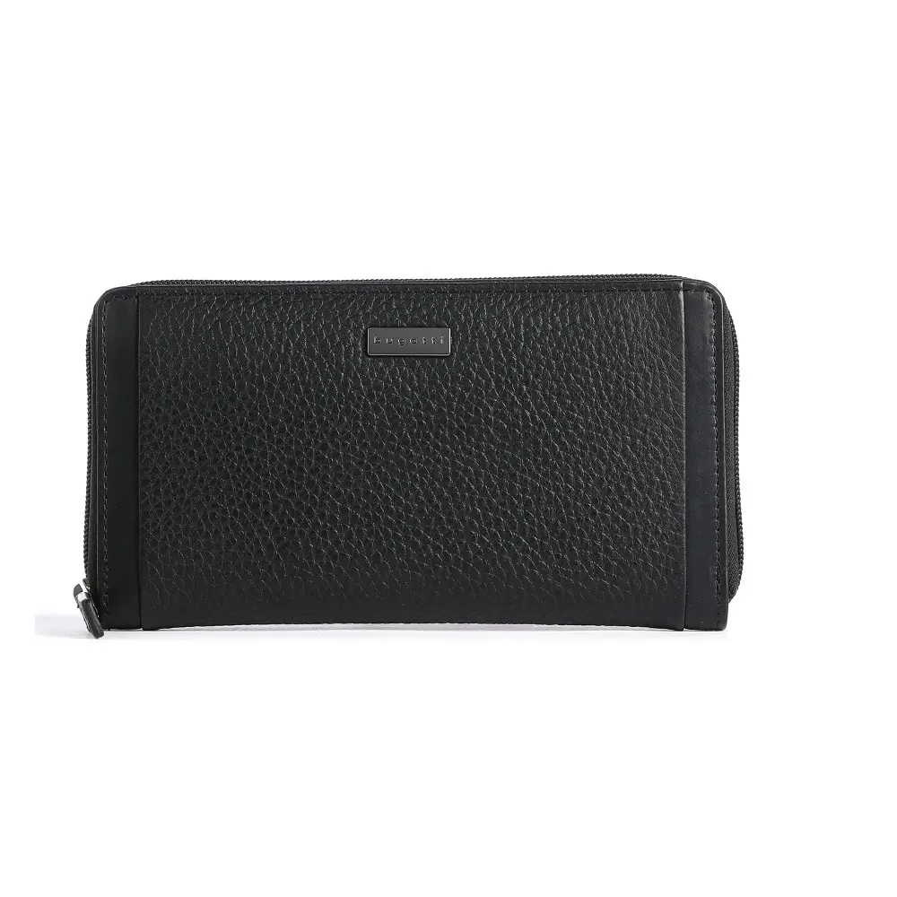 Дамски кожен портфейл Bugatti Sina Long Zip, черен