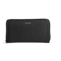 Дамски кожен портфейл Bugatti Sina Long Zip, черен