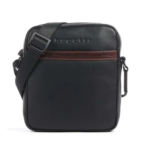 Чанта за рамо Bugatti Corso Deluxe Crossbody, черна