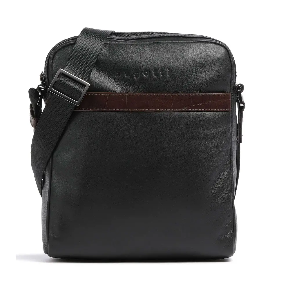 Чанта за рамо Bugatti Corso Deluxe Crossbody, голяма, черна