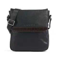 Чанта за рамо Bugatti Corso Deluxe Crossbody, с капак, черна
