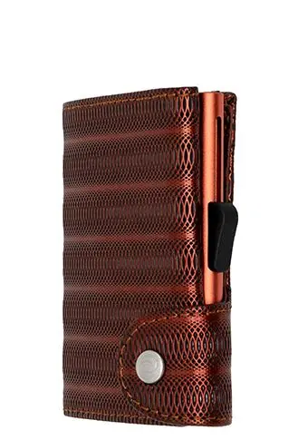 Θήκη καρτών C-SECURE με πορτοφόλι, Red Metallic - 1