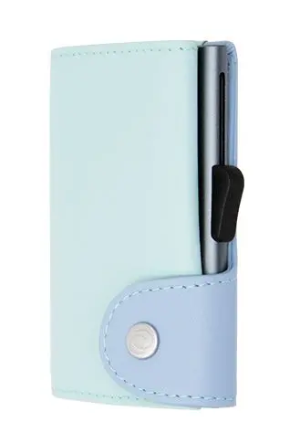 Suport pentru carduri C-SECURE cu portofel și compartiment pentru monede, Aqua/ Ice / Grey cardholder