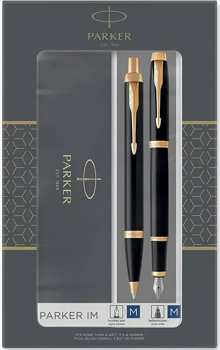 Σετ Parker - Στυλό και πένα Royal IM Black Lacquer GR