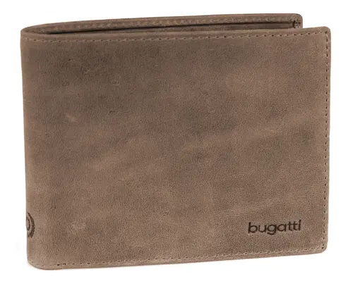 Portofel din piele Bugatti Volo 12CC orizontal, maro - 1